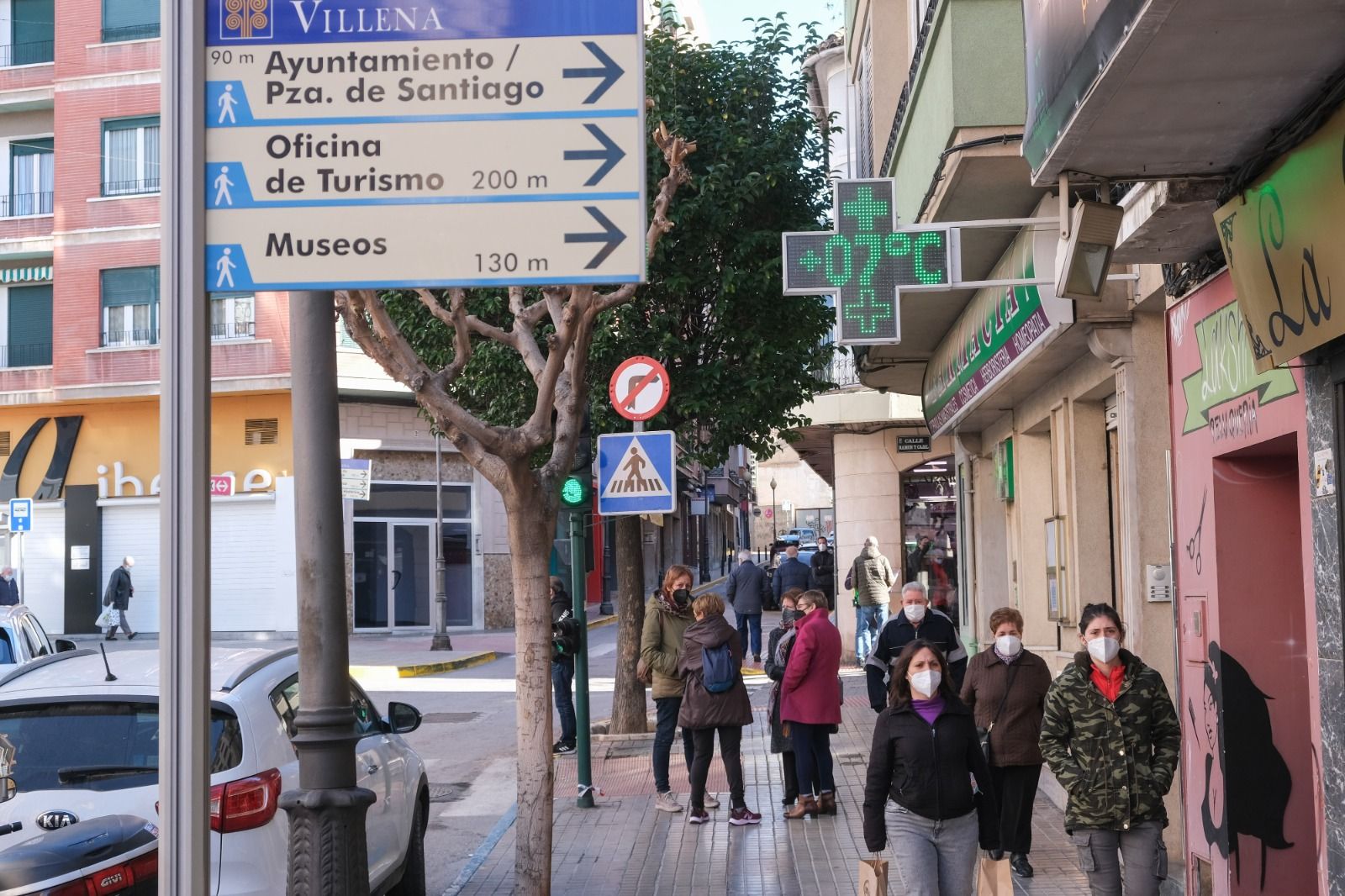 Villena registra temperaturas bajo cero