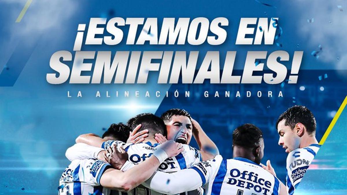 Los jugadores del Pachuca celebran el pase a semifinales