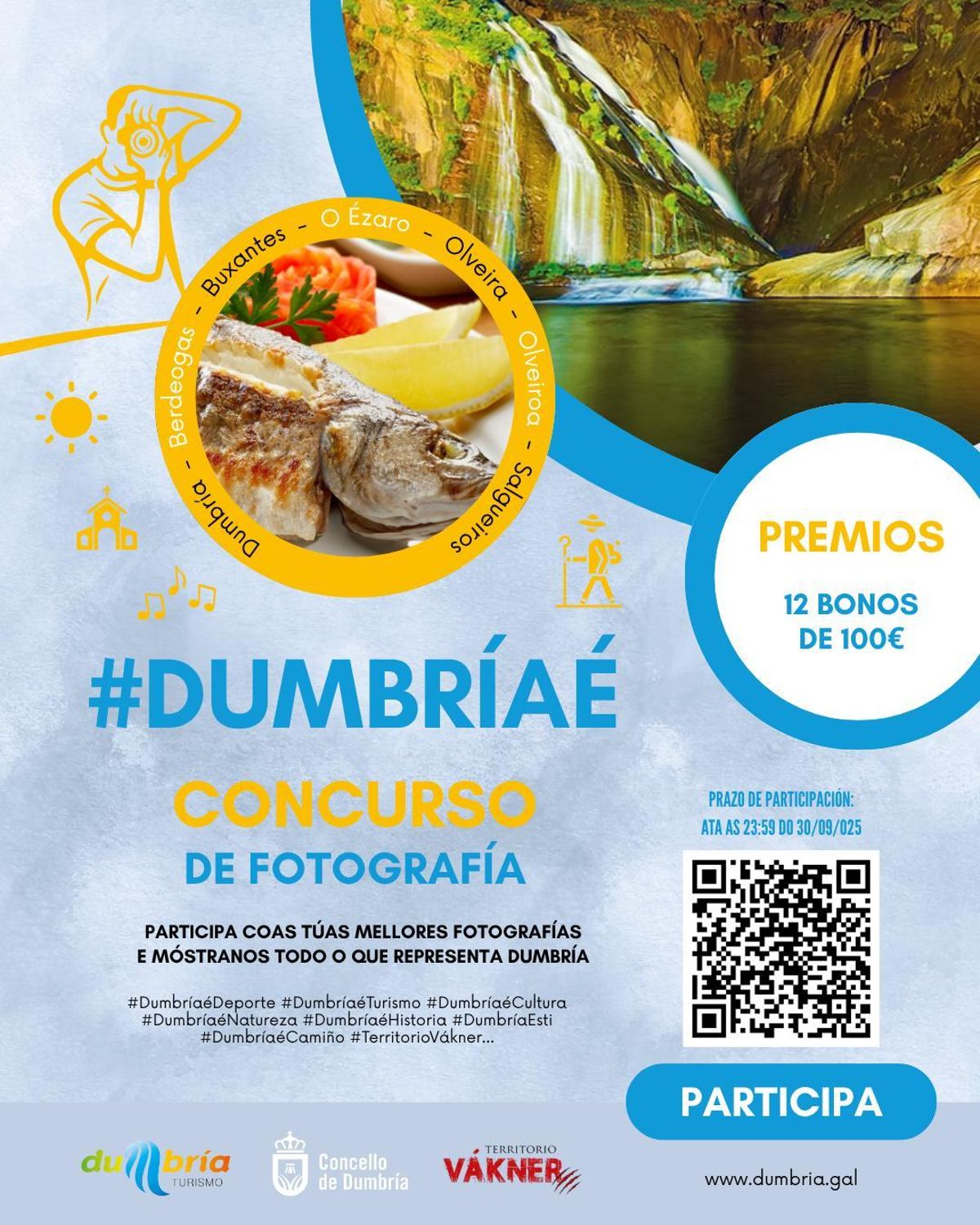 Cartel promocional do concurso de fotografía de Dumbría