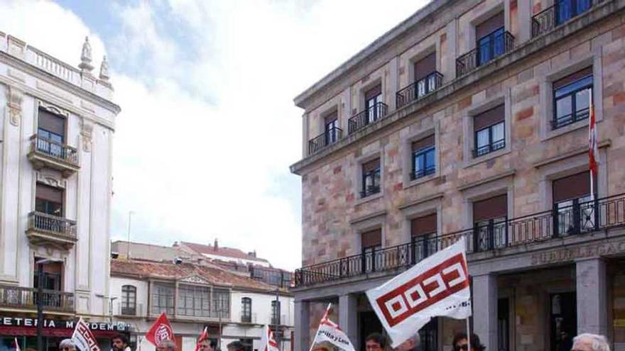 Concentración sindical en la capital