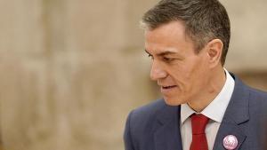 Pedro Sánchez, durante la clausura del institucional con motivo del Día Internacional de las Mujeres, en el Museo del Prado.