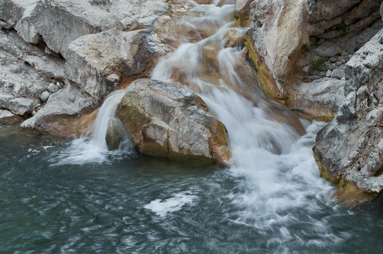 La poza en la que confluyen el río Borosa y el Arroyo de las Truchas en el Parque Natural de la Sierra de Cazorla, Segura y las Villas.