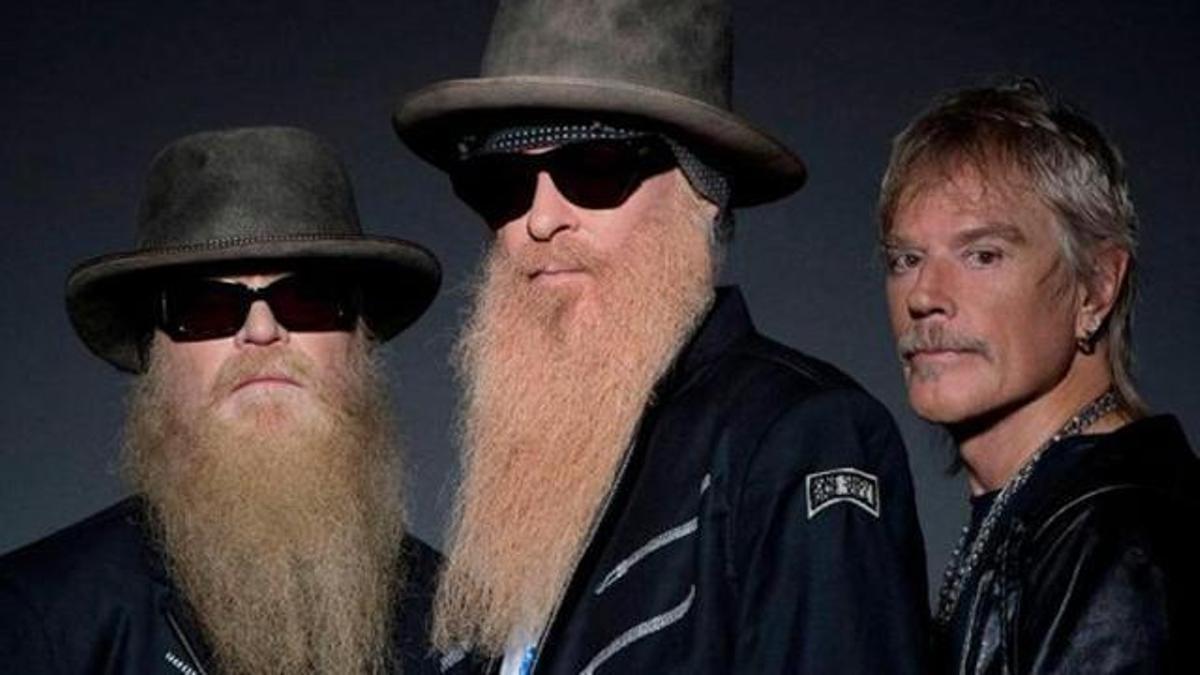 Los miembros del grupo ZZ Top.