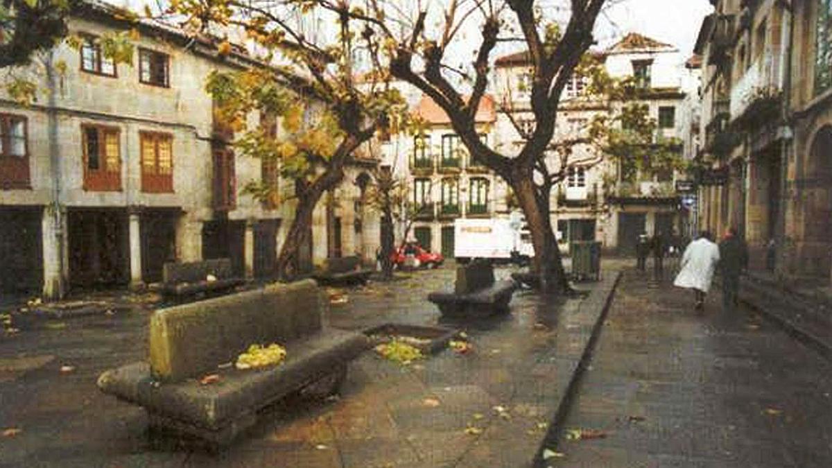 El espejo del tiempo en la plaza de A Verdura