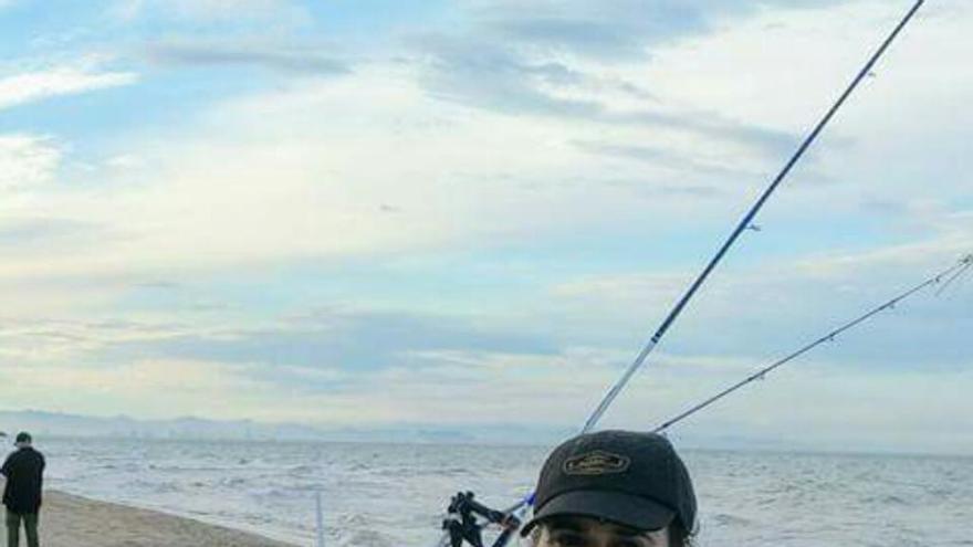 Rosa López Villar durante una prueba de pesca Mar-Costa