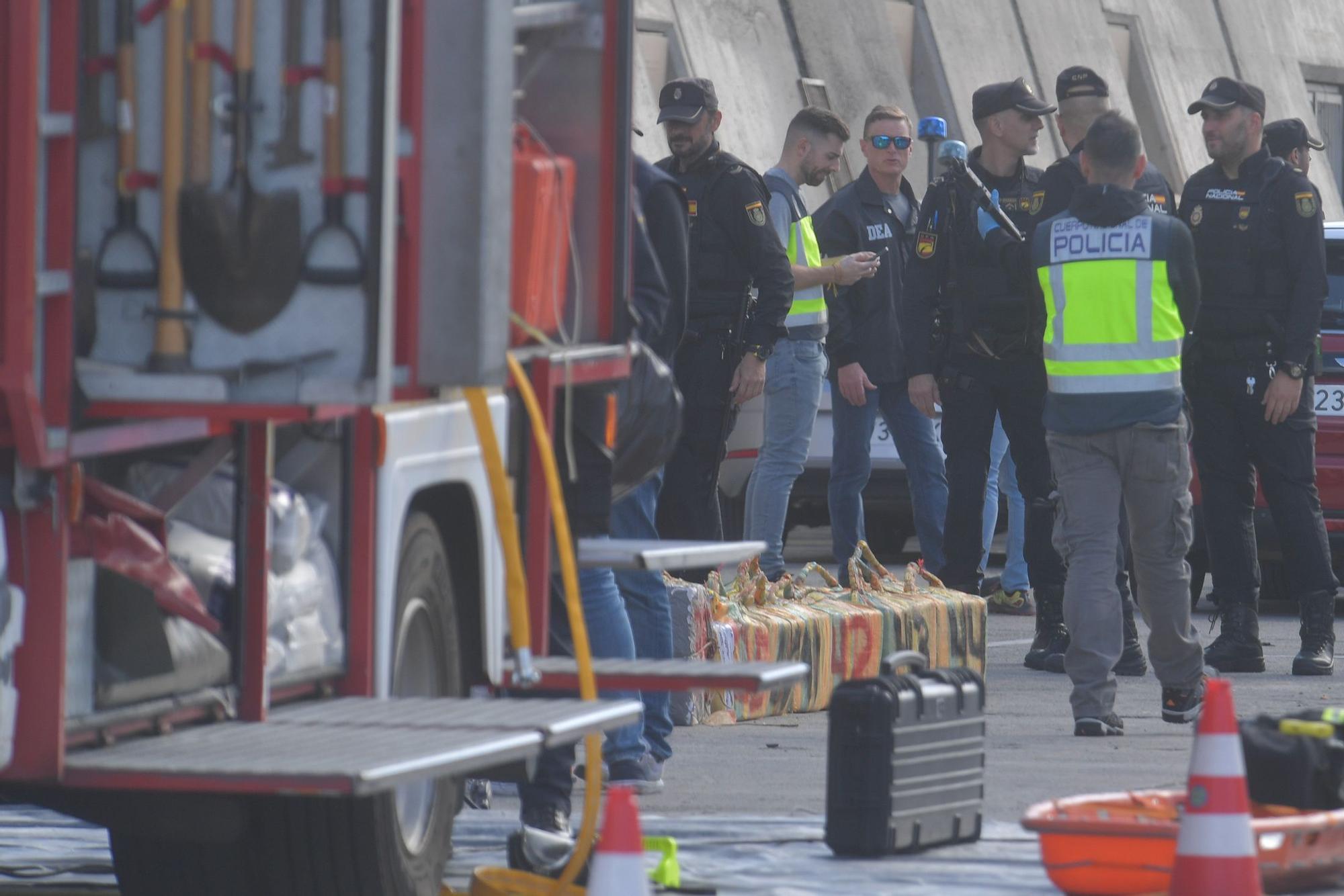 Desembarco de la cocaína del 'Orión 5' en el Puerto de Las Palmas