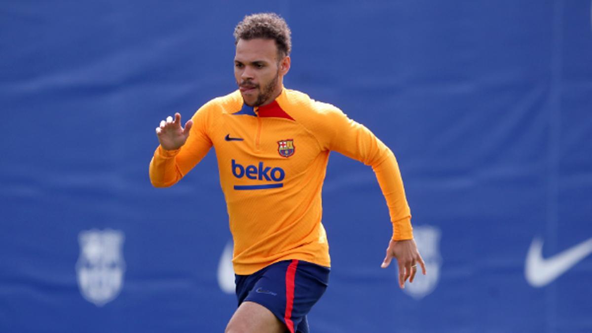 Braithwaite, durante una sesión de entrenamiento