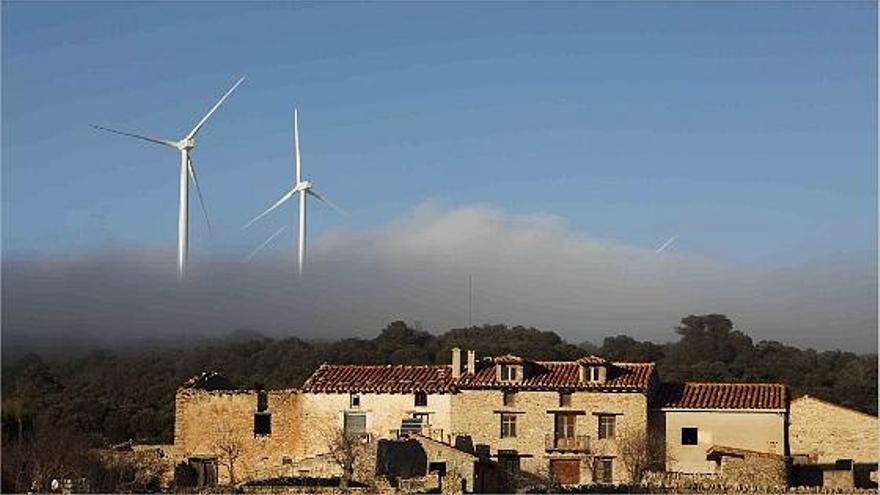 Uno de los parques eólicos construidos en la comarca de Els Ports, una de las que cuenta con mayores recursos.