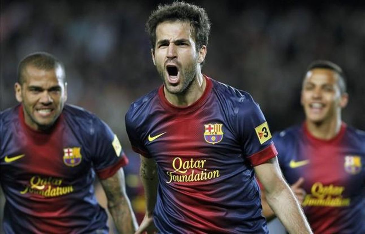 Cesc Fàbregas, durant el partit del Barça contra el Llevant.