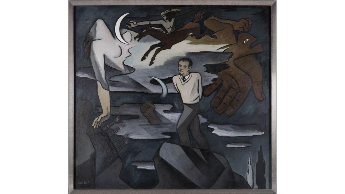 'Alegoría del fusilamiento de Federico García Lorca', pintura de Fernando Briones de 1937.