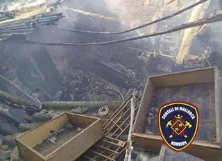 Incendio en un almacén de Manacor