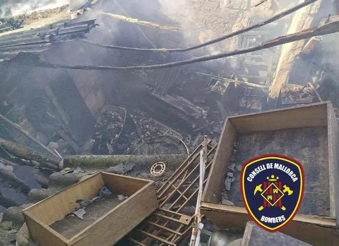 Incendio en un almacén de Manacor
