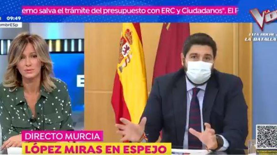López Miras: &quot;En la segunda oleada el virus llegó a la Región a través de un vuelo de Barajas&quot;