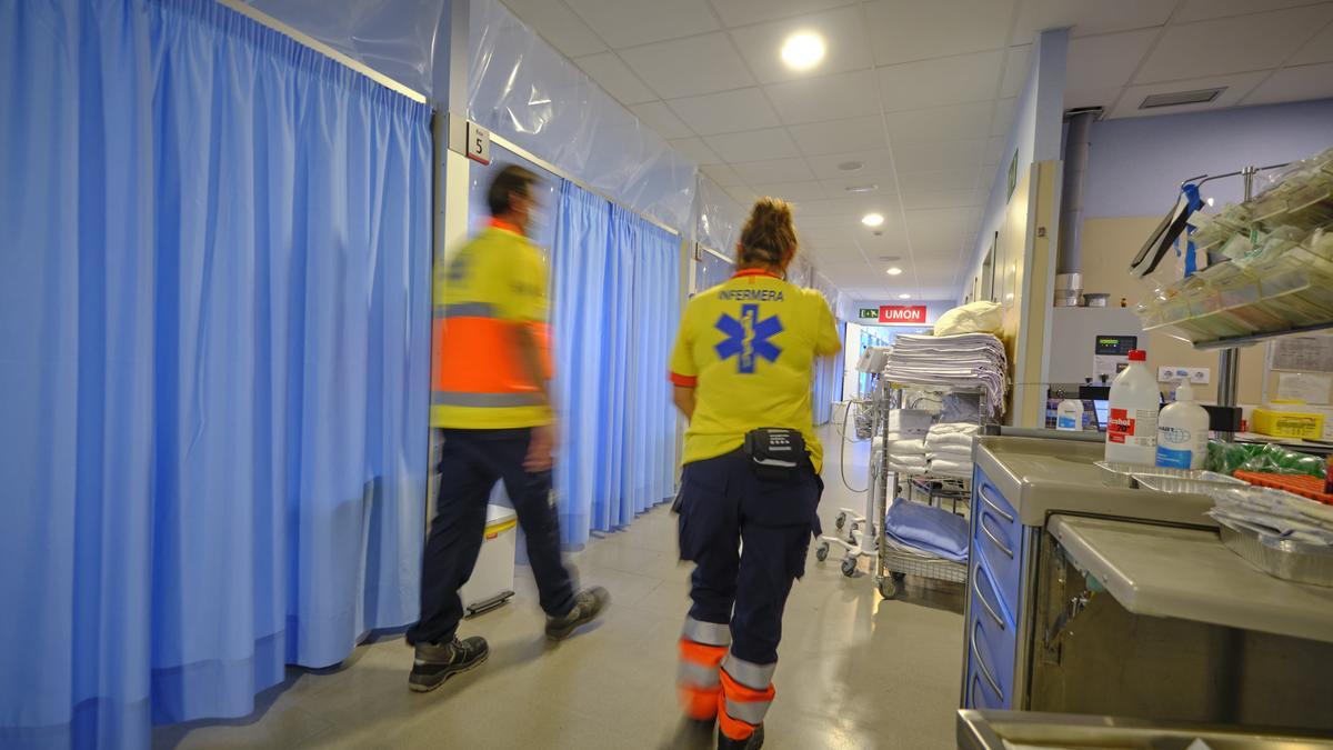 La zona de boxs del Servei d&#039;Urgències de l&#039;Hospital de Figueres