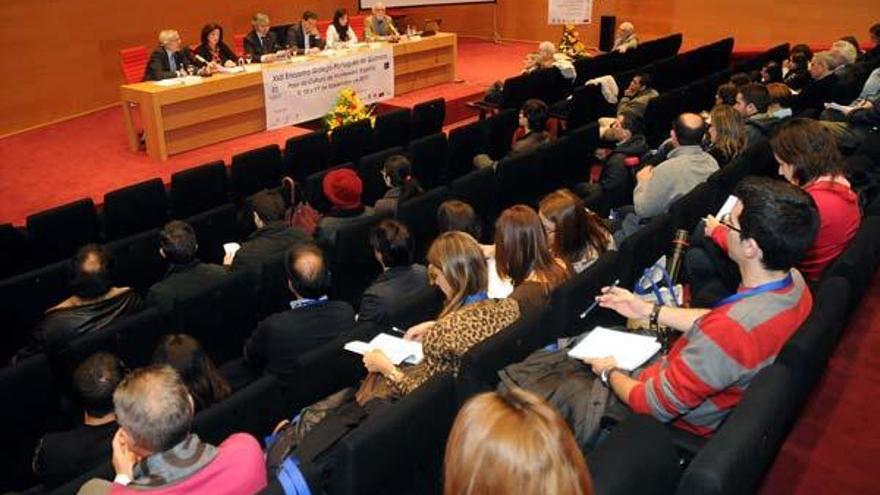 Una imagen del acto inaugural, ayer, del XVIII Encontro Galego-Portugués de Química.  // Rafa Vázquez