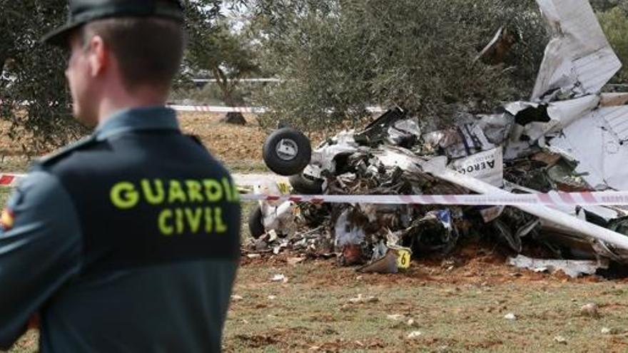 L&#039;estat en què ha quedat l&#039;aeronau sinistrada.