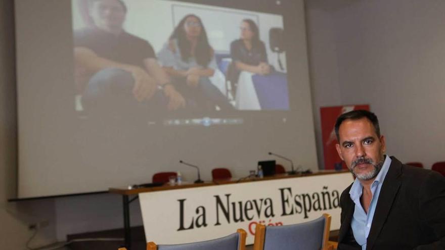 Alfredo Arroyo Panadero, ayer, en el Club LA NUEVA ESPAÑA de Gijón.