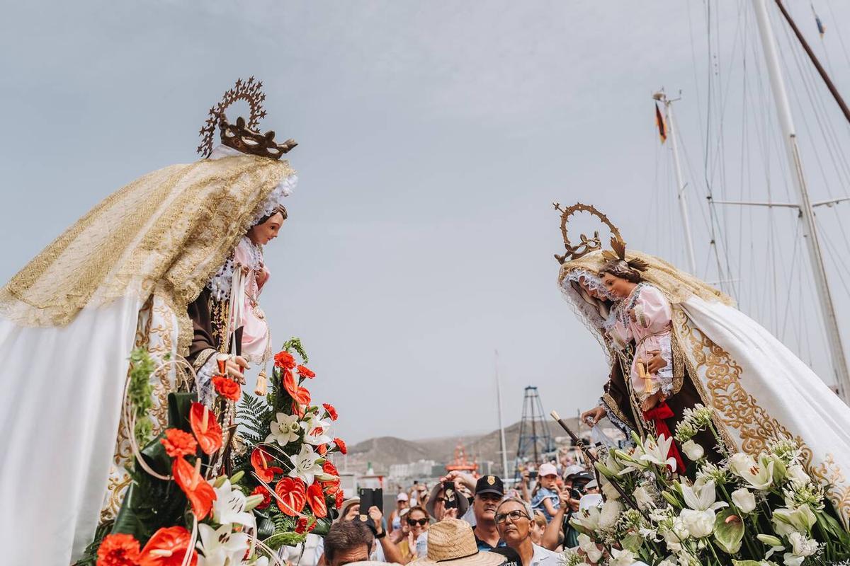 Procesión marítima de la Virgen del Carmen en Playa de Mogán