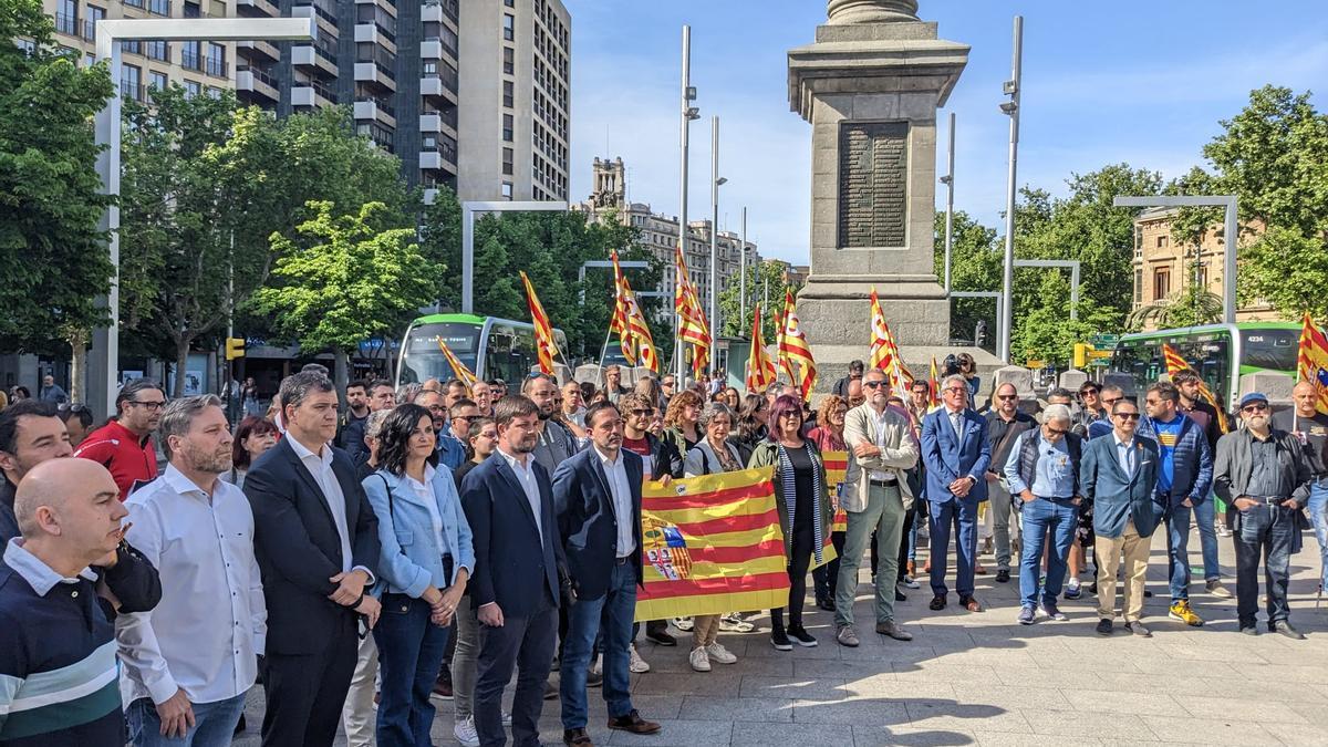 El manifiesto aragonesista se ha leído este domingo en la plaza Aragón de Zaragoza.