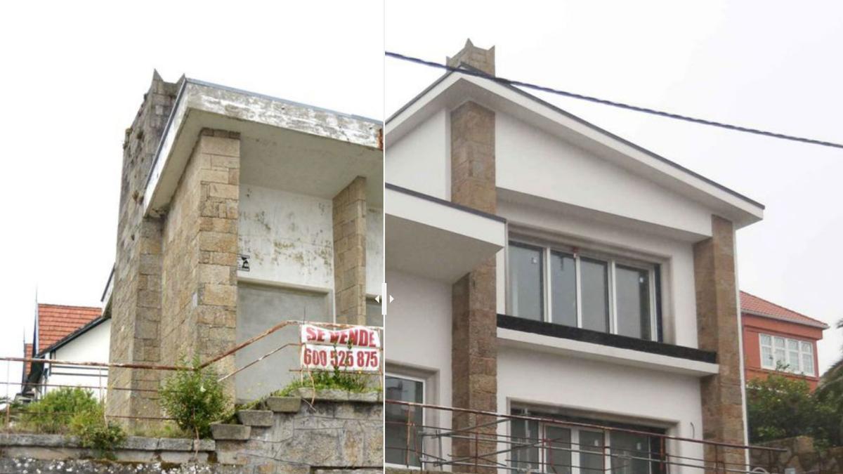 El antes y el después de la vivienda de la calle Eduardo Dato.