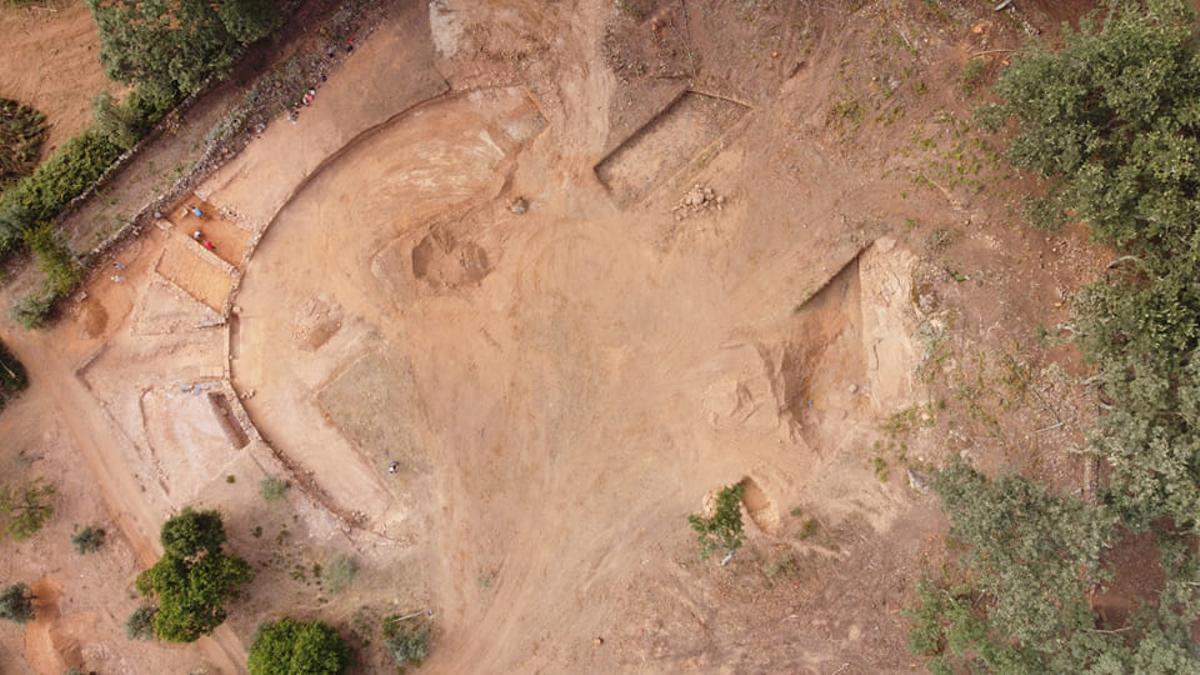 Perímetro del anfiteatro de Ammaia, en Portugal.