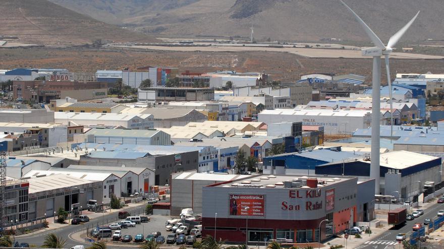 Vista panorámica del polígono industrial de Arinaga, en el sureste de Gran Canaria.