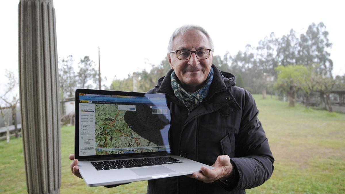 Eduardo Ojero, en el Alto da Madanela.