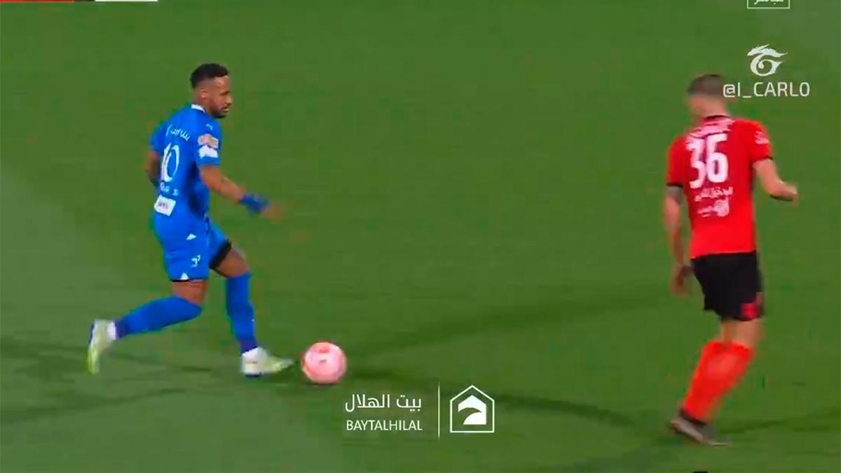 ¡Ya es viral! Atentos a la jugada de Neymar que deja en evidencia a la liga de Arabia Saudí...