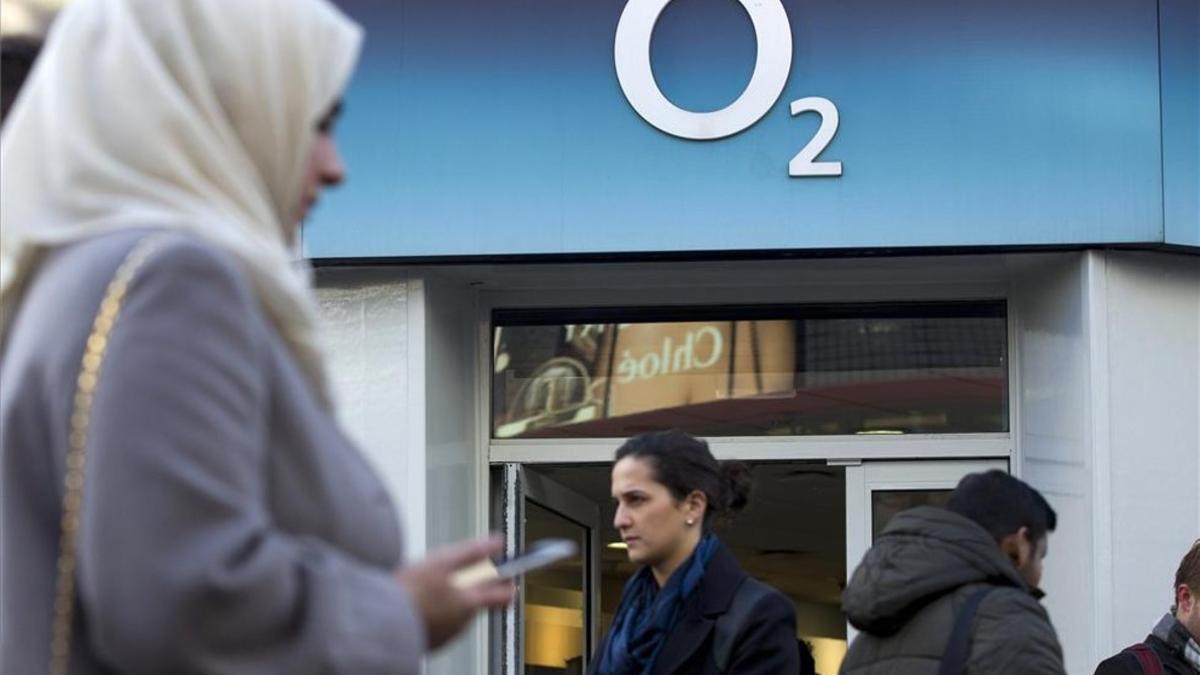 Una tienda de O2 en Londres.