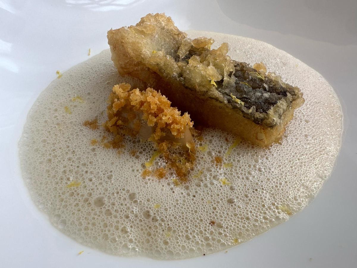 Emulsión de levadura con bacalao frito