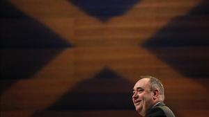 Alex Salmond, primer ministre d’Escòcia, en l’obertura del congrés del Partit Nacionalista Escocès, el 18 d’octubre passat.