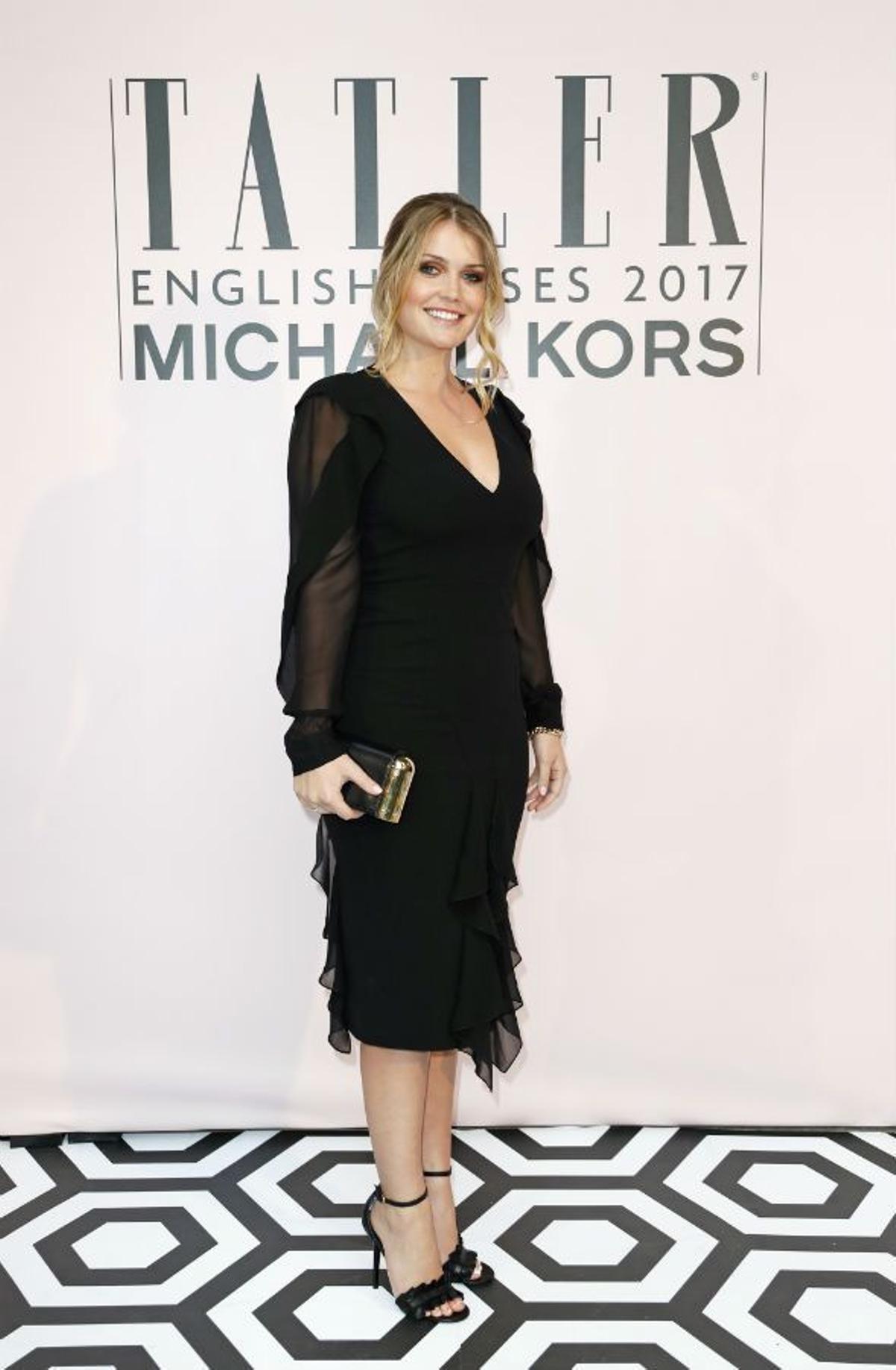 Kitty Spencer  en la inauguración de la exposición 'English roses 2017