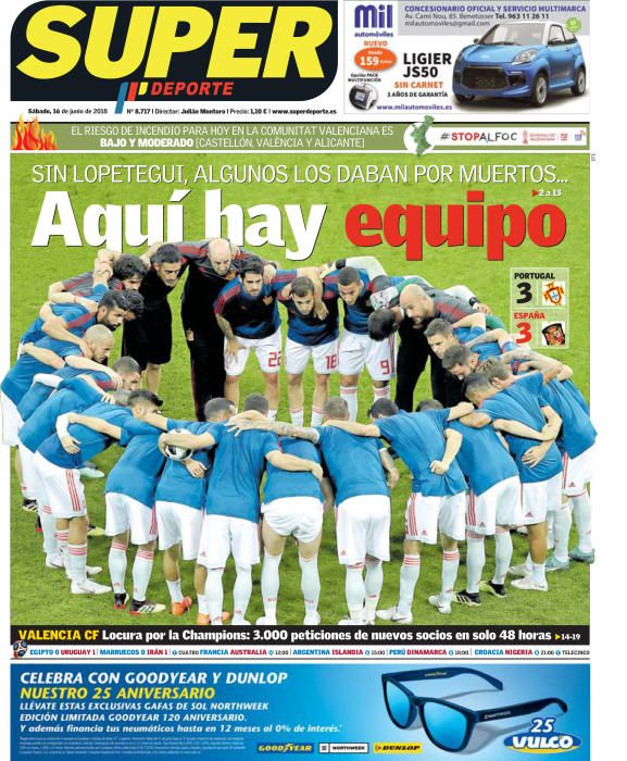 Portada SUPERDEPORTE sábado 16 de julio