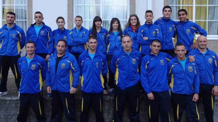 La selección asturiana que acudió al Campeonato de España.