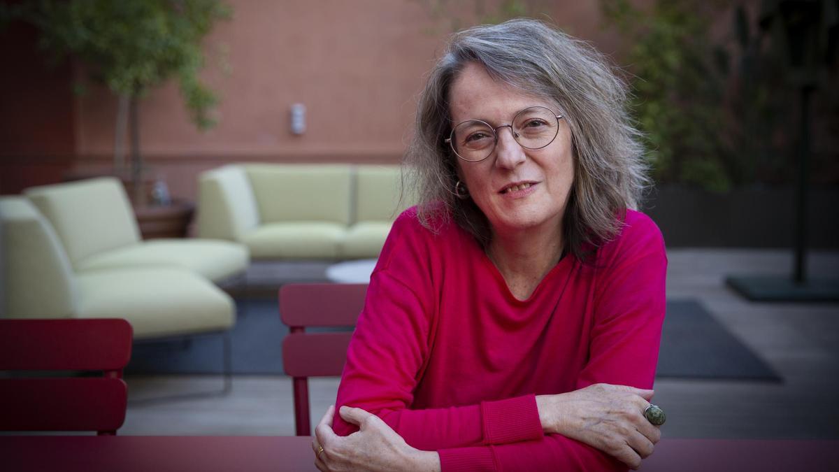La escritora Marta Sanz en la sede de Anagrama.