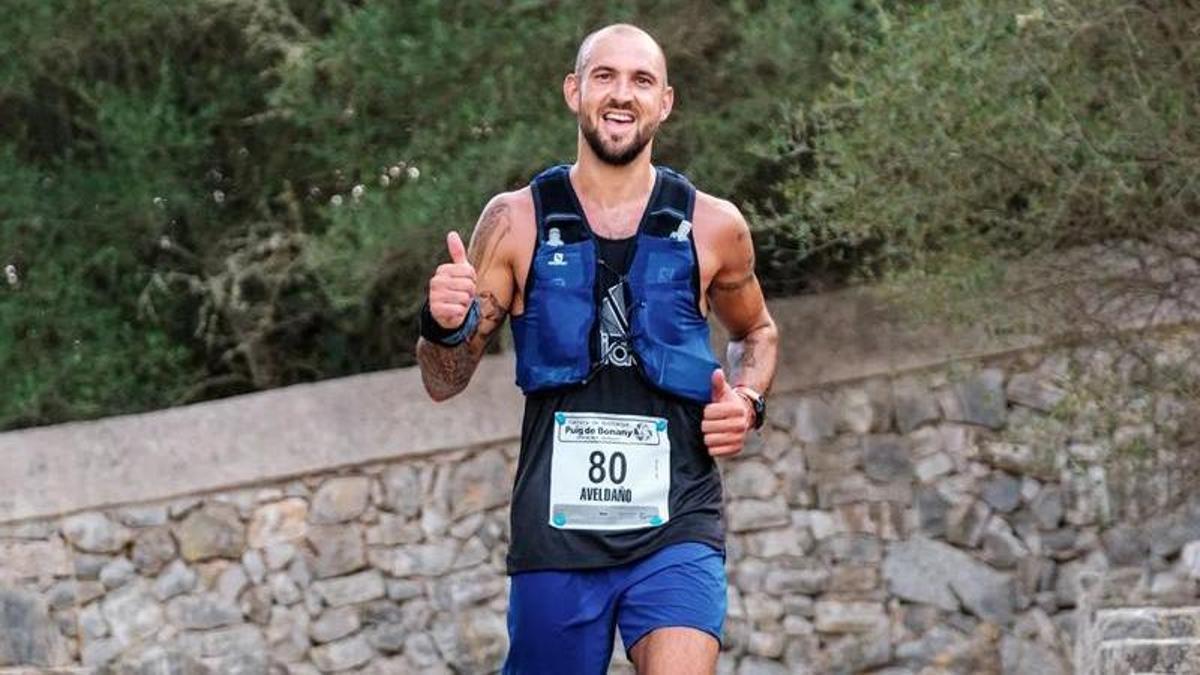 Lucas Aveldaño, durante una de las carreras por montaña en las que ha participado