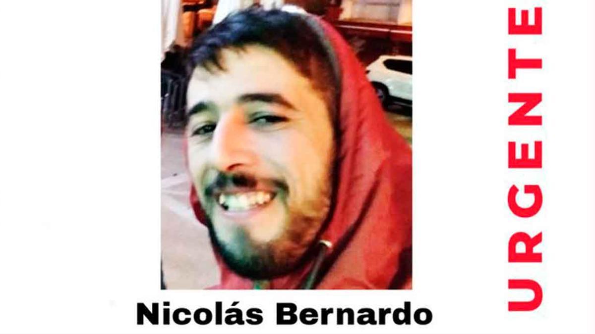 Nicolás Bernardo fue visto por última vez el pasado domingo 11 de mayo.