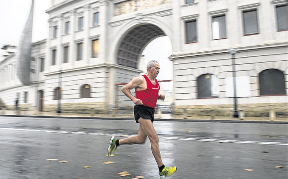 Domingo Catalán, en una de sus maratones Domingo Catalán, en una de sus maratones