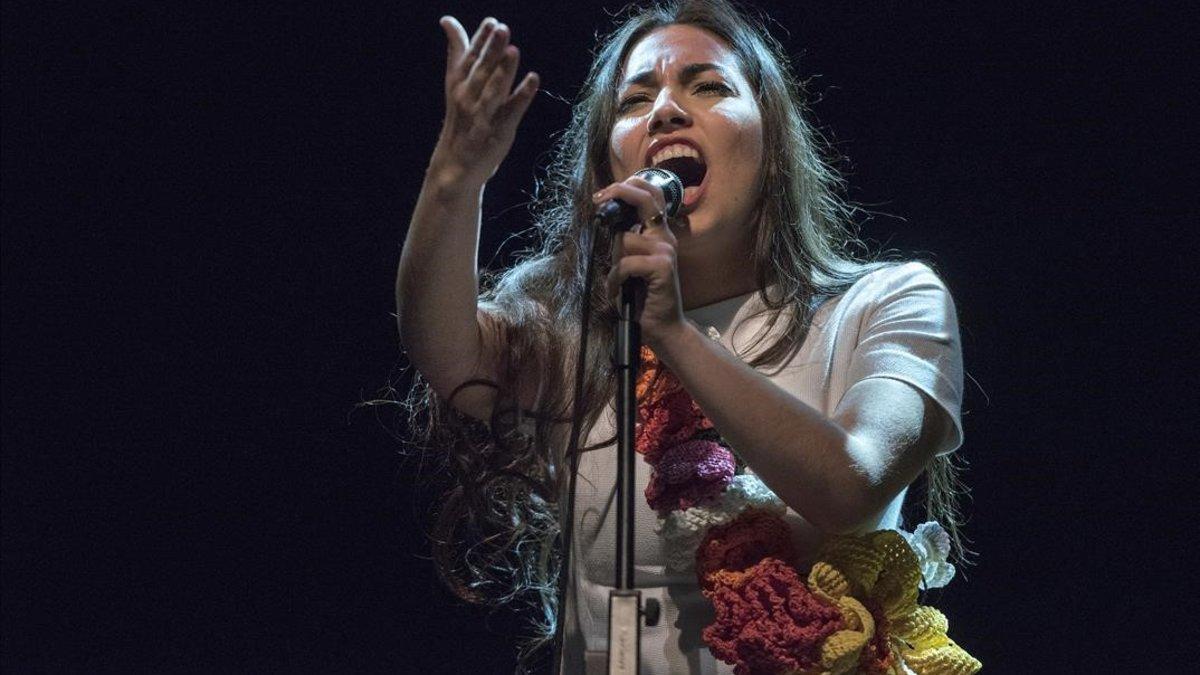 La cantante María José Llergo en el Auditori de Barcelona.