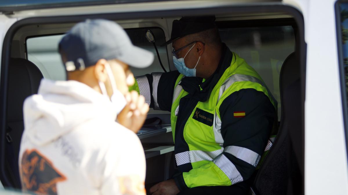 Conductor que ha dado positivo esta mañana en un control de consumo de drogas al volante.