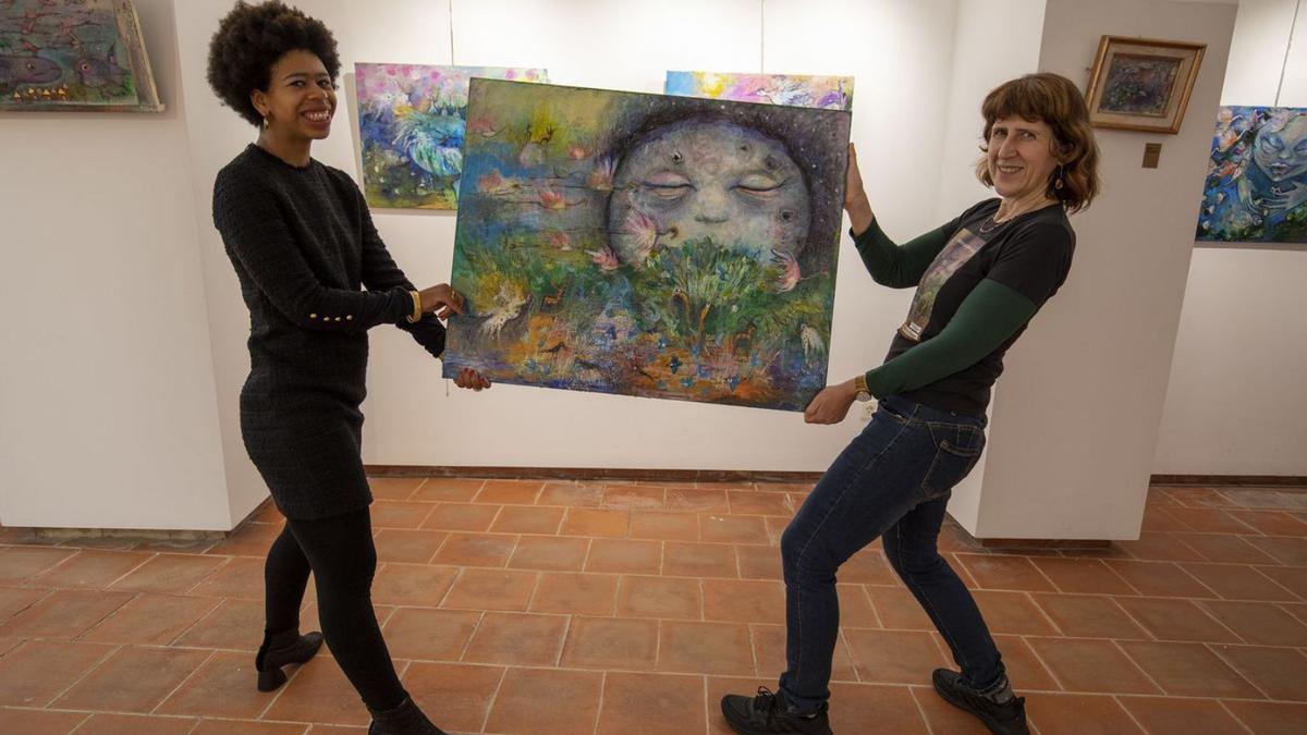 L’artista Anna Novella va inaugurar dissabte una exposició al Cortalet pel dia Mundial de l’Aigua