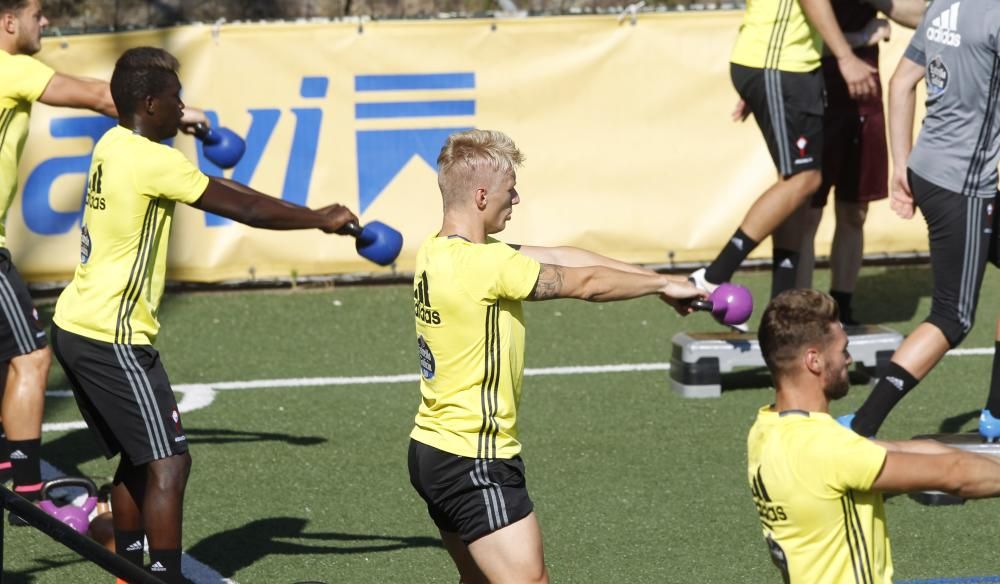 Entrenamiento del Celta tras el descanso // R.G.