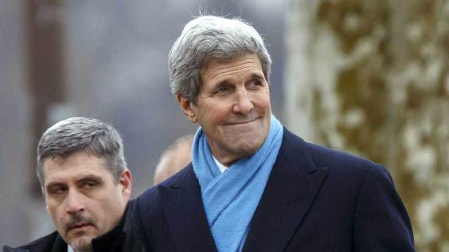 El secretario de Estado de EE UU, John Kerry, ayer en Ginebra.