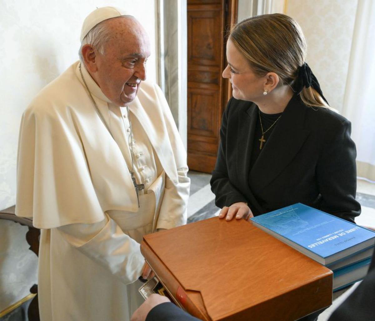 Marga Prohens acudió a una audiencia de media hora el pasado mes de diciembre. | EFE/VATICANO