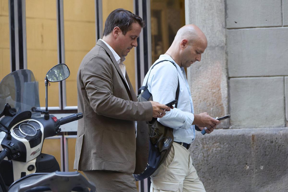 Joan Camprubí y Xavi Vilajoana coincidieron justo a la entrada del restaurante