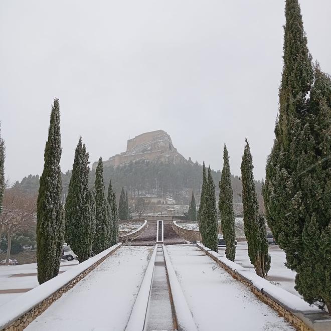 Las imágenes de Morella cubierta de nieve en Navidad
