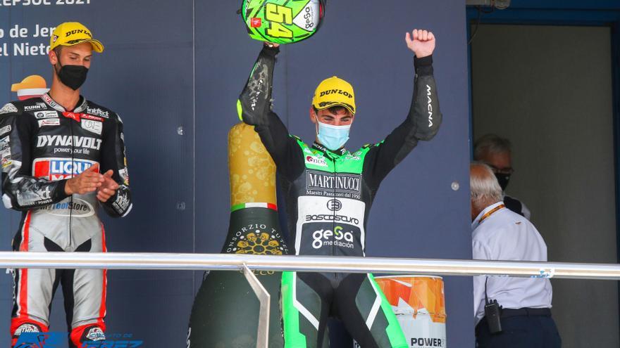 Fermín Aldeguer, campeón de Europa de Moto2 de la mano de Faubel