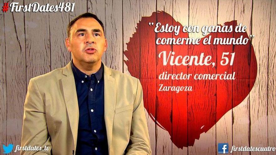 Vicente Casanova, presidente de las peñas del Real Zaragoza, busca el amor en &#039;Firts Dates&#039;