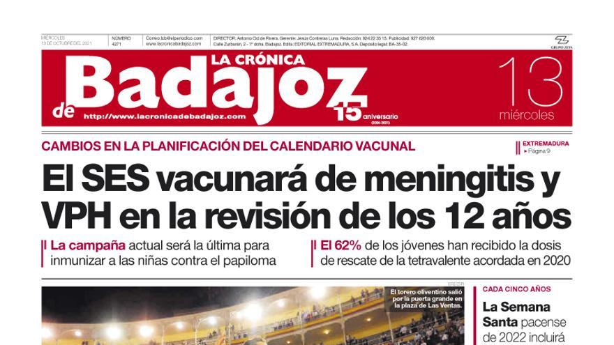 Consulta la portada correspondiente al día 13 de octubre del 2021