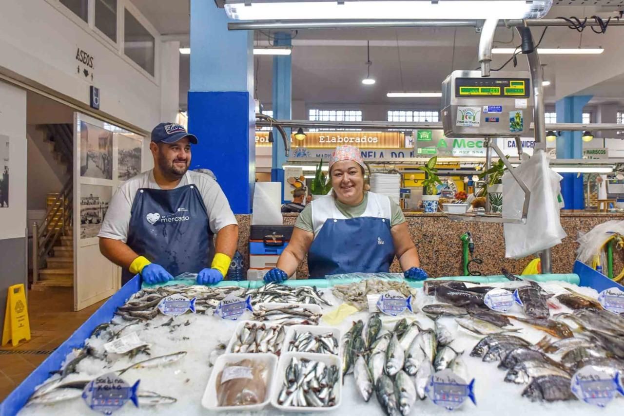 El mercado municipal de abastos de O Grove, esta mañana.